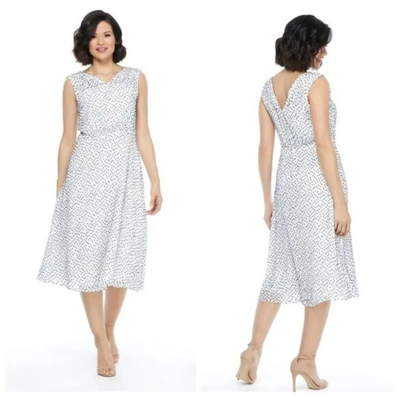 Maggy London LEAH EMPIRE WAIST Midi Dress - Picture 1 of 11